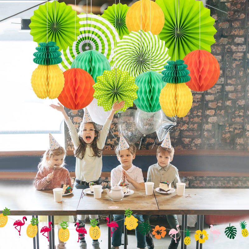 Tropical Hawaiian Party Decoration Multicolor - Easy To Assemble Summer Beach Party Decorations for Luau Hawaiian Baby Shower Wedding Birthday Parties - Image 5