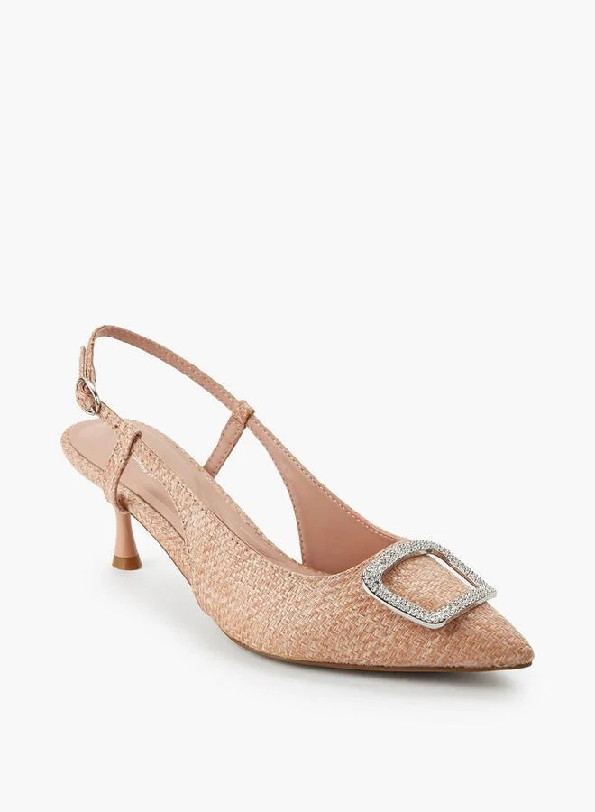 سيليست Women Textured Kitten Heel Shoes