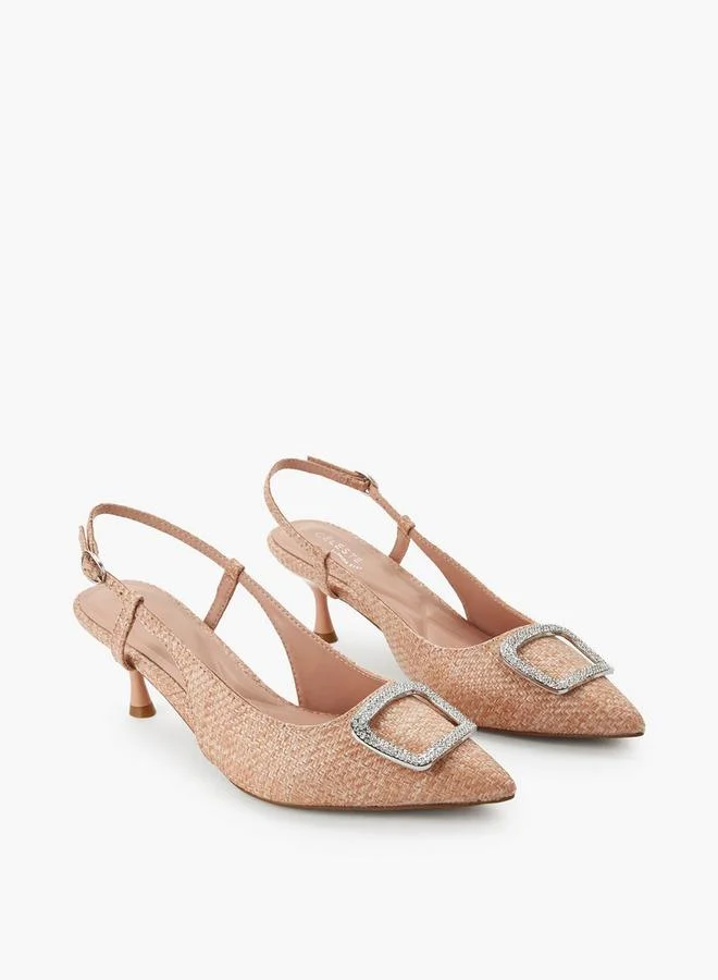 سيليست Women Textured Kitten Heel Shoes