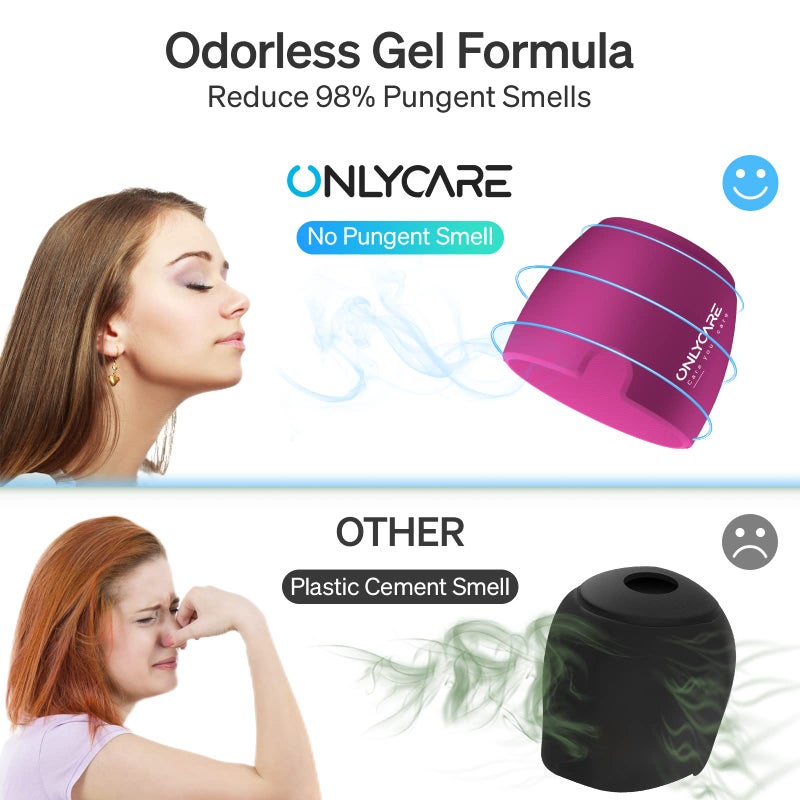 ONLYCARE Migraine Relief Cap, Upgraded Odorless Migraine Ice Head Wrap, Headache Relief Hat for Migraine, Hot Pink - Image 3