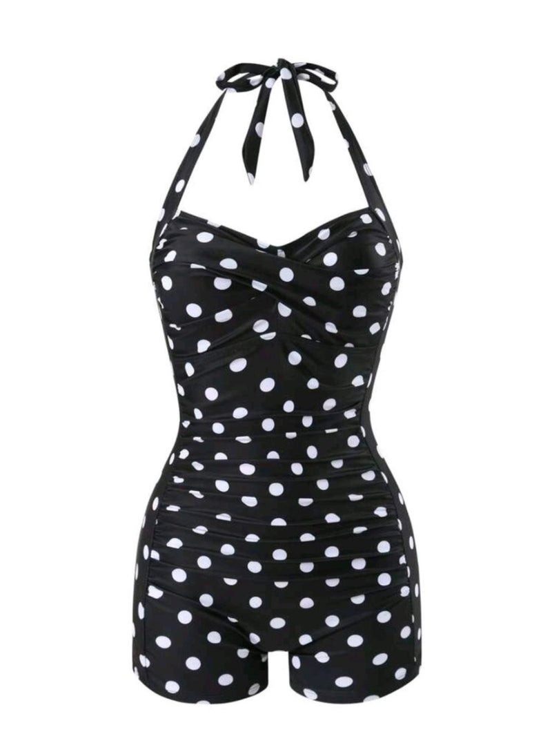 SHEIN-Swim Vcay Women Beach Summer One Piece Swimsuit Polka Dot - Image 5