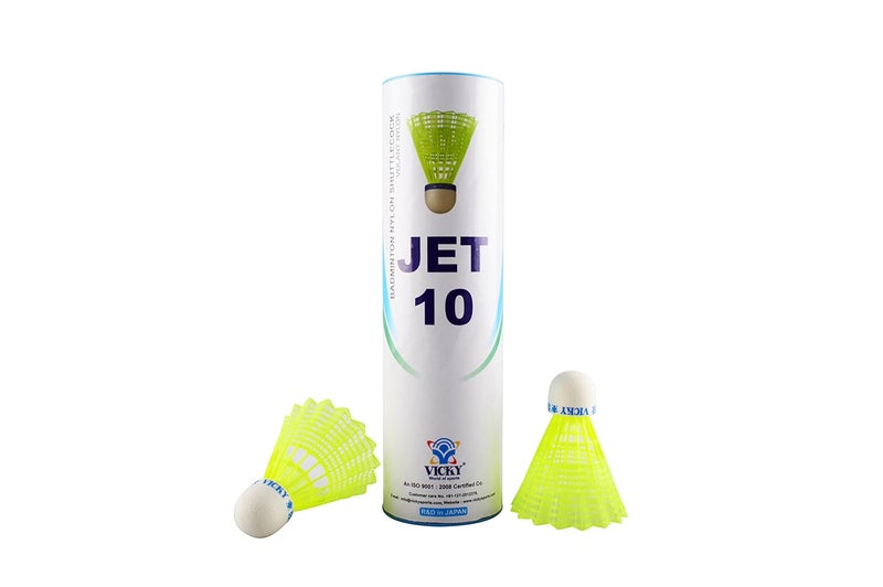 VICKY Jet 10 Nylon Shuttlecock (Yellow) - Image 3