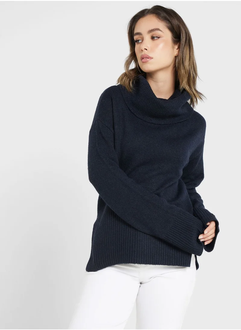 Jacqueline de Yong Turtle Neck Knitted Sweater