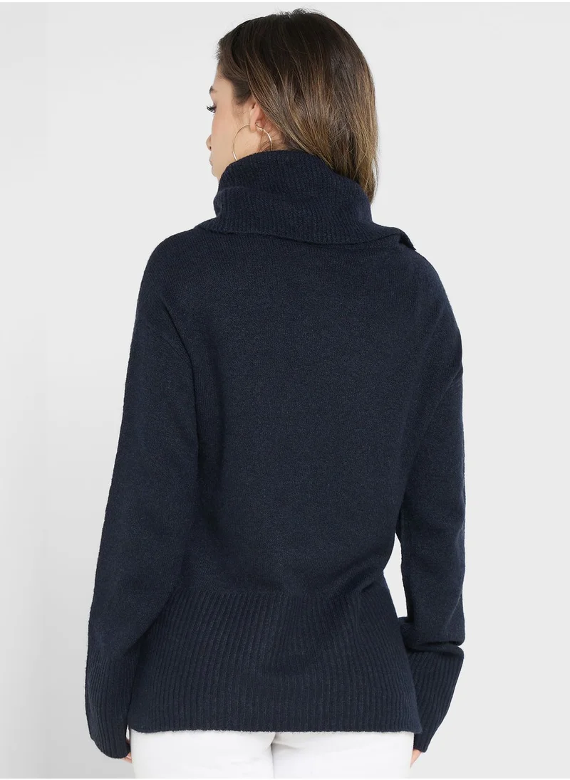 Jacqueline de Yong Turtle Neck Knitted Sweater