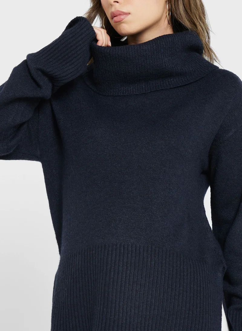 Jacqueline de Yong Turtle Neck Knitted Sweater