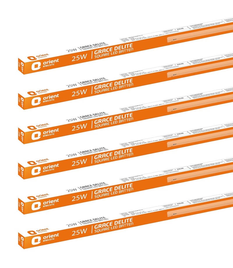 Orient Electric 25 واط جريس دليت LED باتن | 2500 لومن إضاءة ساطعة | ضوء LED للمنزل | تصميم أنيق وعصري | هيكل بولي كربونات غير قابل للكسر | أبيض بارد، عبوة من 6 - Image 1