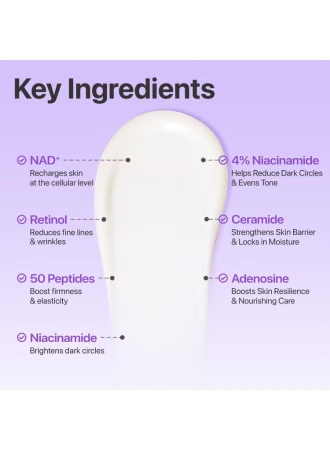 numbuzin No.9 NAD+ Retinol Eye Cream, Depuffing & Firming Eye Serum for Dark Circles, Wrinkles & Fine Lines, Peptides & Niacinamide for Glow & Undereye Radiance, Stocking Stuffers 0.33 fl oz - Image 5