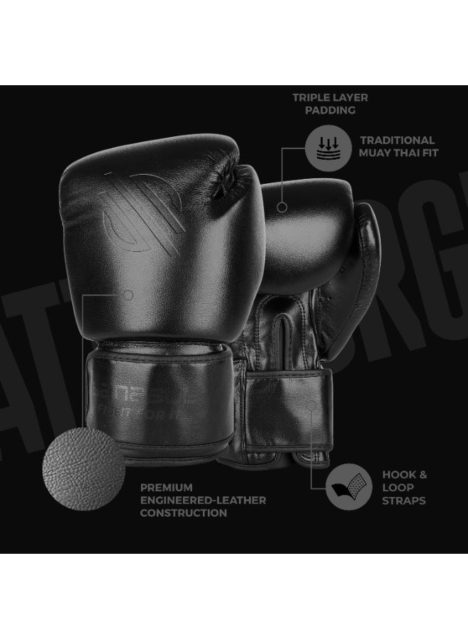 Sanabul Battle Forged Boxing Gloves for Men & Women, Kickboxing MMA, Muay Thai Gloves and Heavy Bag Training Punching & Sparring, Black - Image 4
