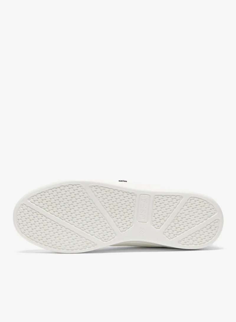 U.S. Polo Assn. White Women's White Low-Top Sneakers - Classic Style Shoes with Gold Accent and Cushioned Comfort Sole for Everyday Wear for Women | Best Price UAE