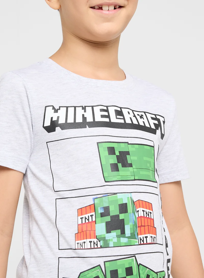 MINECRAFT MINECRAFT Boys Printed T-shirt for Men Best Price UAE
