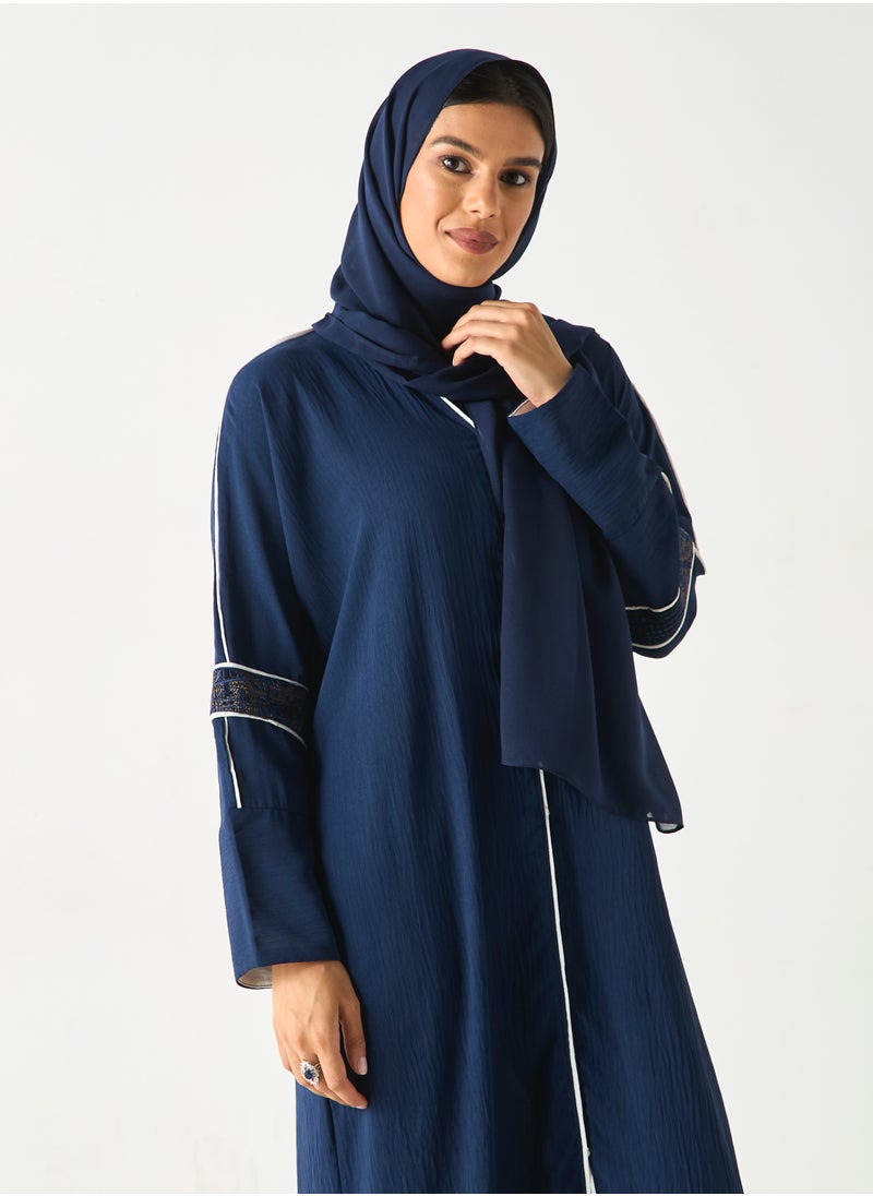 هدية المدينة  - HM - عباية مطرزة بالحجاب - Image 1