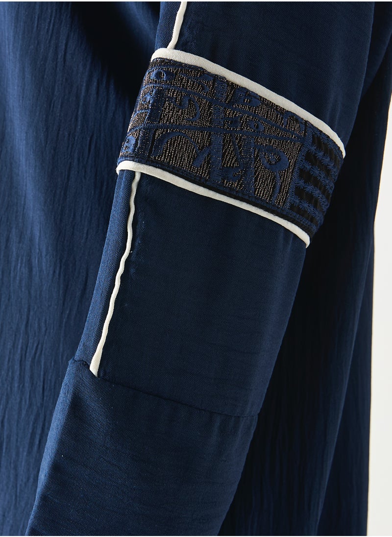 هدية المدينة  - HM - عباية مطرزة بالحجاب - Image 1