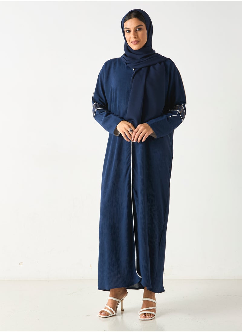 هدية المدينة  - HM - عباية مطرزة بالحجاب - Image 1