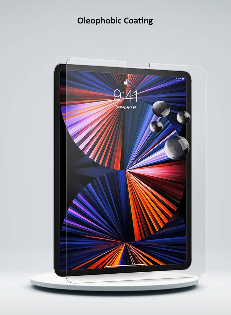 دبليو تيك واقي شاشة من الزجاج المقوى ثنائي الأبعاد من Premium Series لهاتف Apple iPad Pro مقاس 12.9 بوصة 2022 شفاف - Image 4