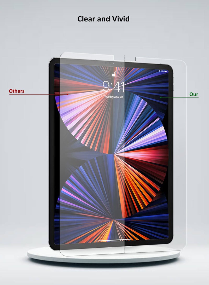 دبليو تيك واقي شاشة من الزجاج المقوى ثنائي الأبعاد من Premium Series لهاتف Apple iPad Pro مقاس 12.9 بوصة 2022 شفاف - Image 3