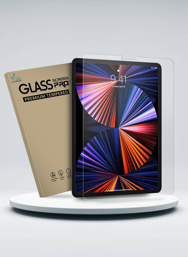 دبليو تيك واقي شاشة من الزجاج المقوى ثنائي الأبعاد من Premium Series لهاتف Apple iPad Pro مقاس 12.9 بوصة 2022 شفاف - Image 1