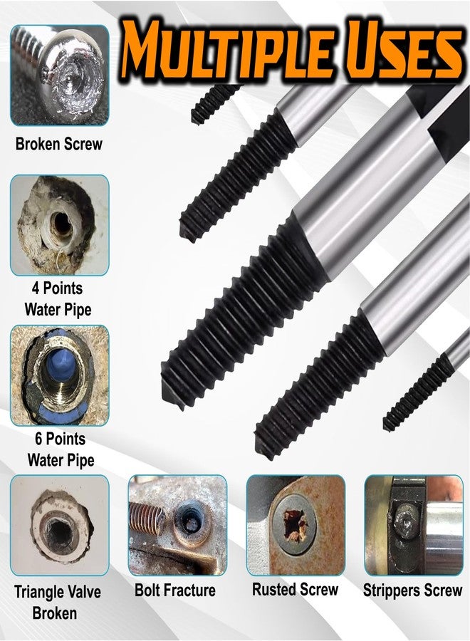 Digital Craft 8-Piece Screw Extractor Set | Bolt, Screw & Pipe Removal Tool Kit | Removes 1/2" & 3/4" Damaged or Broken Screws, Bolts, Water Pipes | Durable Steel Extractor Set - Image 5