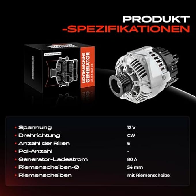 Frankberg Alternator Generator Compatible with Jumper 2.8L 1999-2002 Croma 2.0L 1992-1996 Ducato 2.5L 2.8L 1990-2002 Boxer 2.8L 1999-2002 Replace# 21297N - Image 4