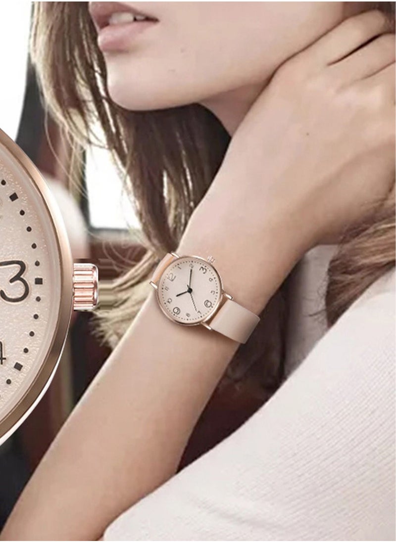 Generic - Fashion Quartz Womens Watches, Leather Strap Ladies Casual Watch, Easy to Read Watch Fashion Watch Best Gift for Your Friend and Families - Image 1