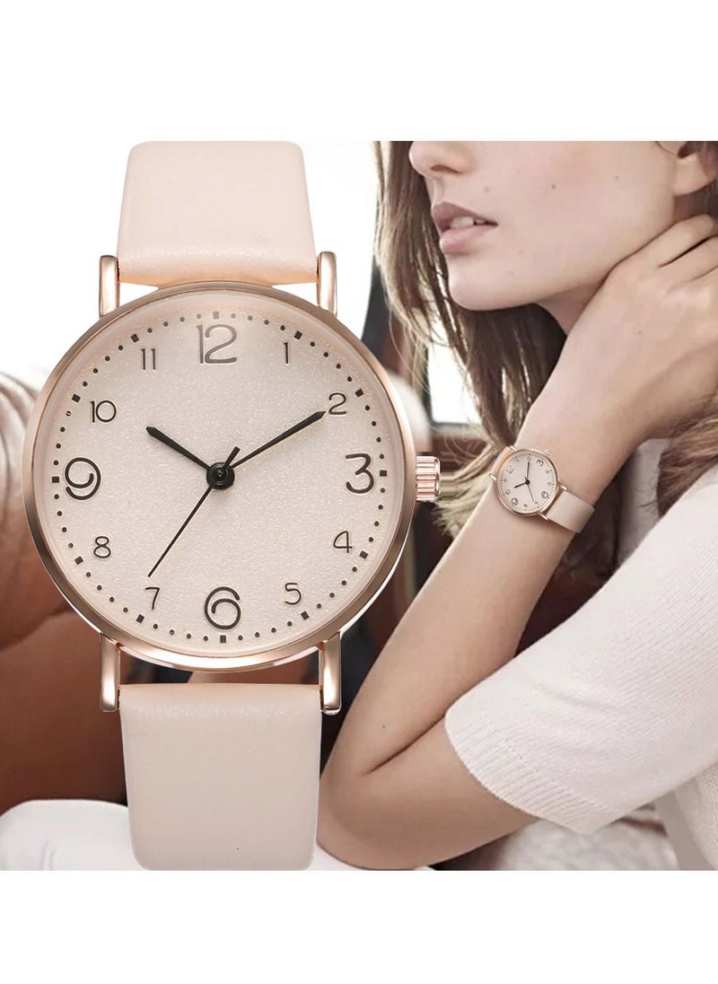 Generic - Fashion Quartz Womens Watches, Leather Strap Ladies Casual Watch, Easy to Read Watch Fashion Watch Best Gift for Your Friend and Families - Image 1