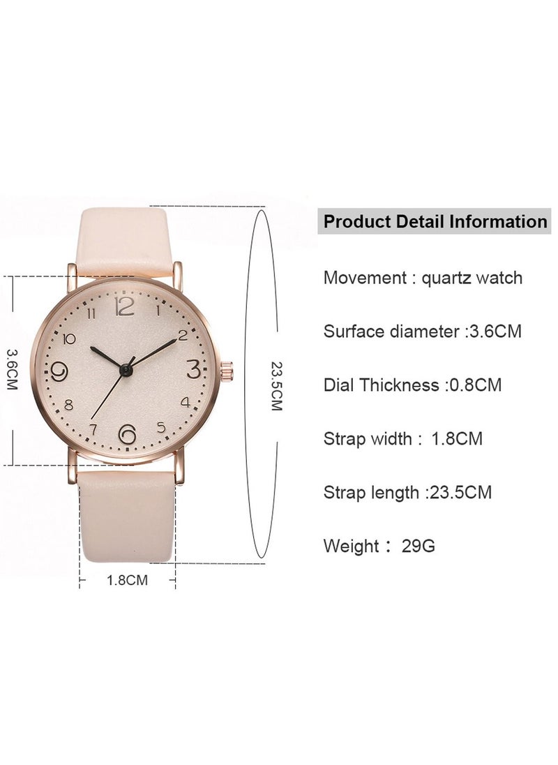 Generic - Fashion Quartz Womens Watches, Leather Strap Ladies Casual Watch, Easy to Read Watch Fashion Watch Best Gift for Your Friend and Families - Image 1