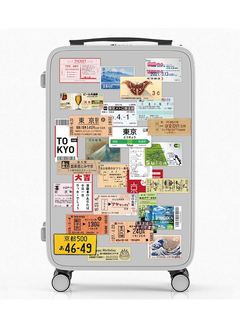 60pcs Japan Travel Stamps Stickers for Teens Laptops Vintage Aesthetic Postage Stamp Stickers Waterproof Vinyl Decals for Water Bottle Journal Suitcase Notebook Bumper - Image 4