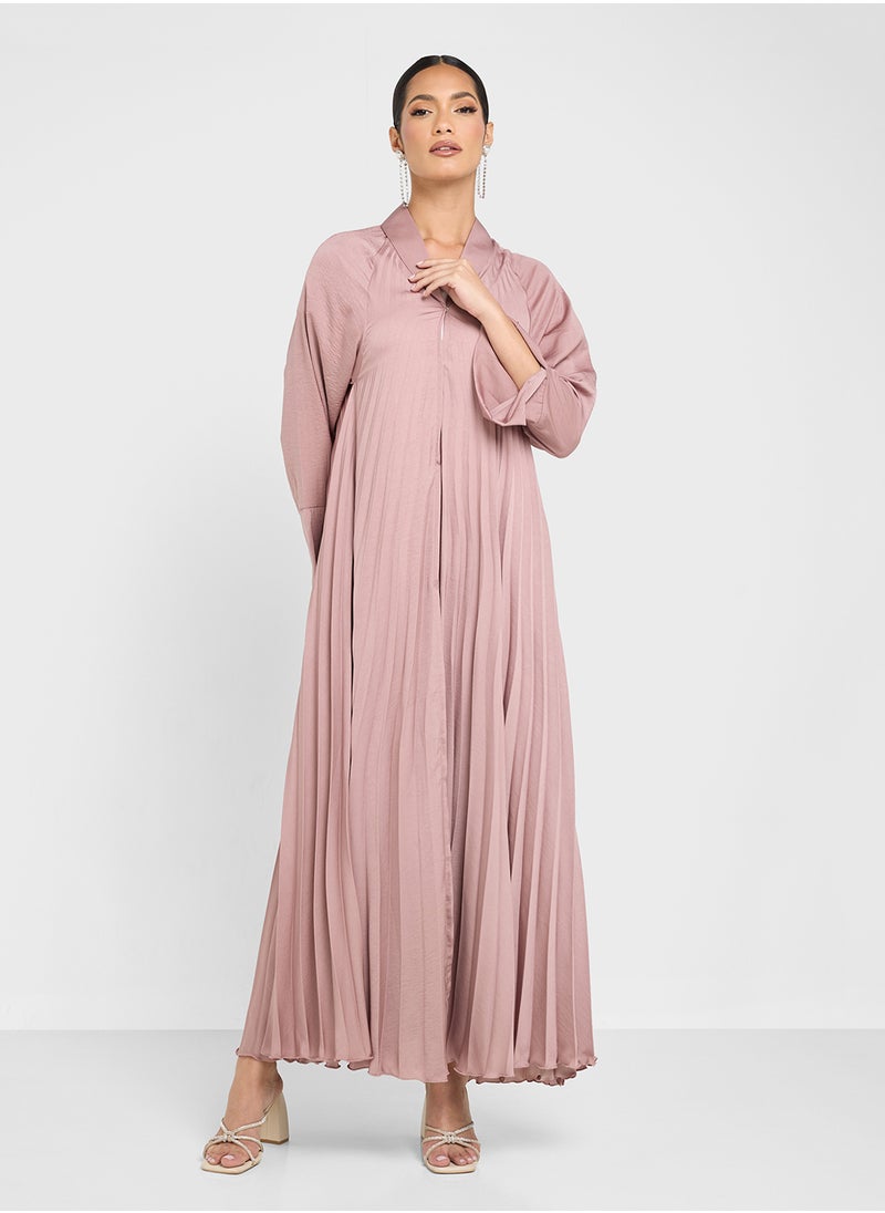 Khizana - Pleated Abaya With Sheila - Image 1