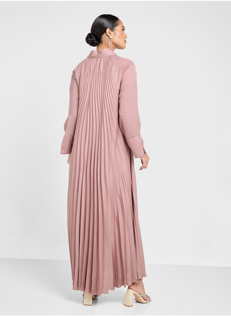 Khizana - Pleated Abaya With Sheila - Image 1