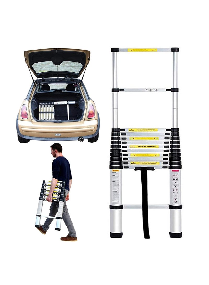 Aluminum Telescopic Ladder 3.8M – Foldable, 150kg Load Capacity, Anti-Slip, EN131 Certified - Image 1