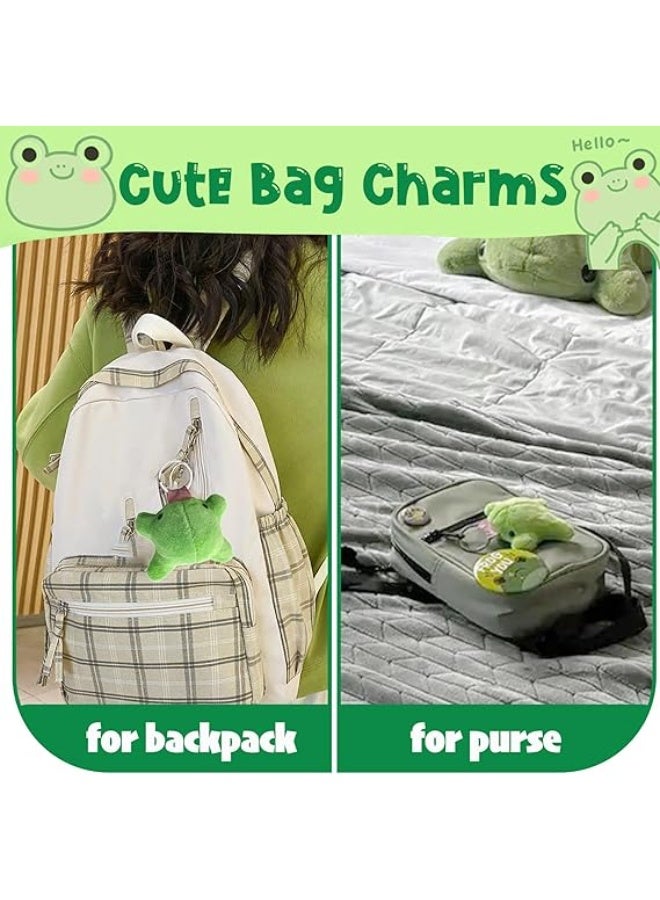 حلو ضفدع سلاسل المفاتيح,Kawaii ضفدع بلوش سلاسل المفاتيح,خضراء ضفدع حقيبة سحر مضحك ضفدع ديكور مفاتيح السيارة هدايا - Image 2