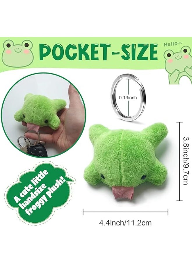 حلو ضفدع سلاسل المفاتيح,Kawaii ضفدع بلوش سلاسل المفاتيح,خضراء ضفدع حقيبة سحر مضحك ضفدع ديكور مفاتيح السيارة هدايا - Image 3