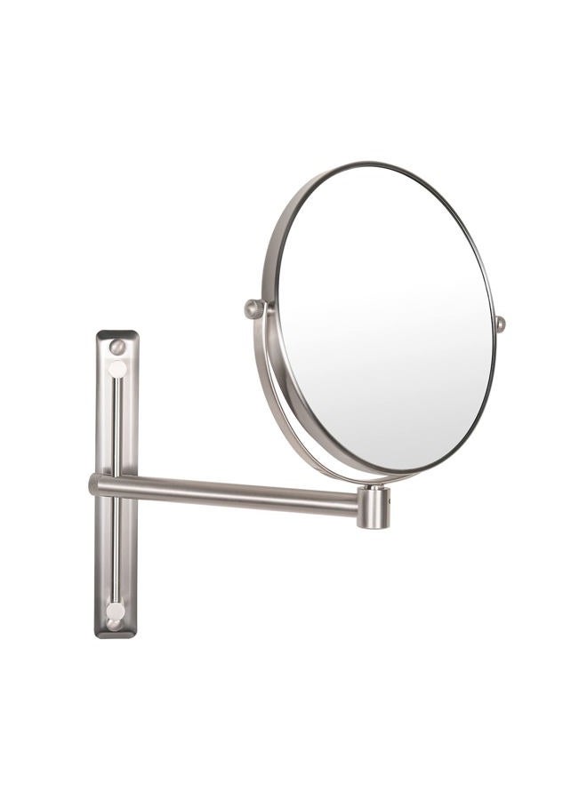 Nicesail 8 Inch Double-Side Shower Shaving Mirror with 5X Magnification Brush Nickel Mirror Magnified 5X Mirror for Wall Bathroom Mirror - Image 1