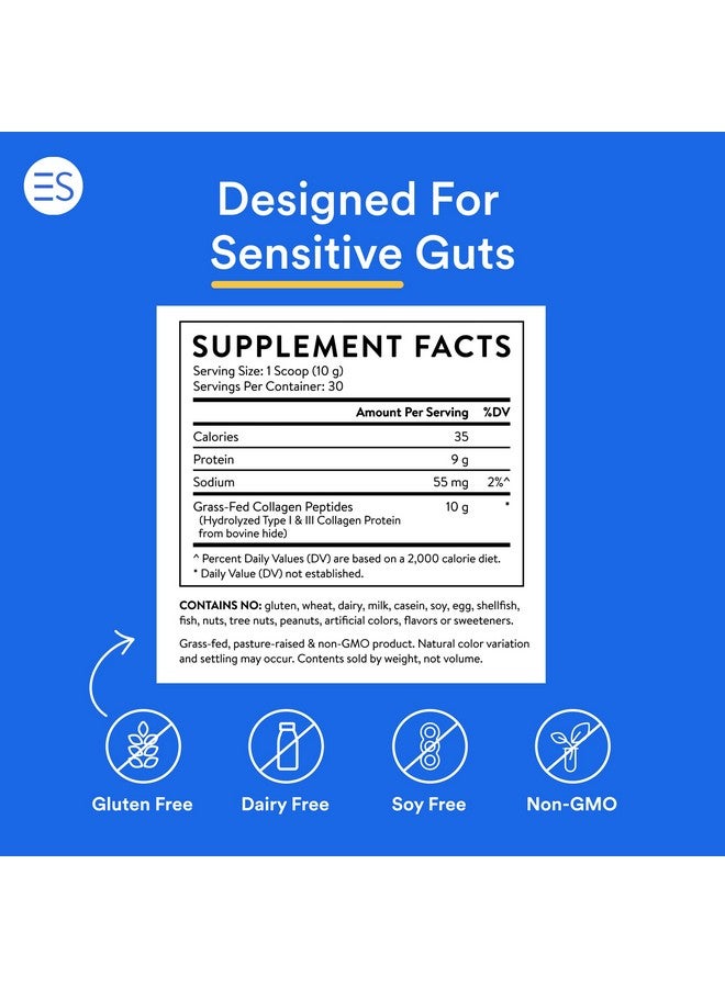 Essential Stacks Collagen Peptides Powder (from Grass Fed American Cattle) - Gluten, Dairy & Soy Free - Unflavored Hydrolyzed Collagen Supplement (10.6 oz) - Image 2