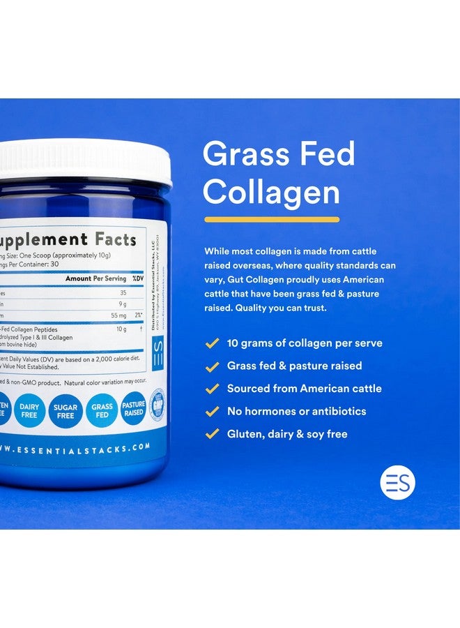 Essential Stacks Collagen Peptides Powder (from Grass Fed American Cattle) - Gluten, Dairy & Soy Free - Unflavored Hydrolyzed Collagen Supplement (10.6 oz) - Image 4