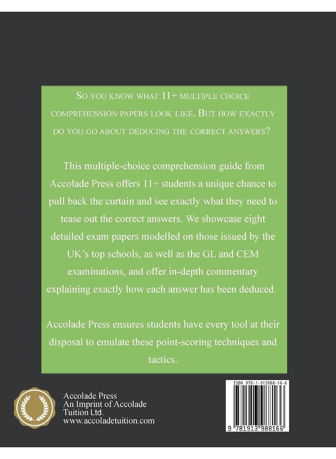 11+ Multiple-Choice Comprehension: Practice Papers and In-Depth Guided Answers: CEM, GL and Independent School 11 Plus English Exams