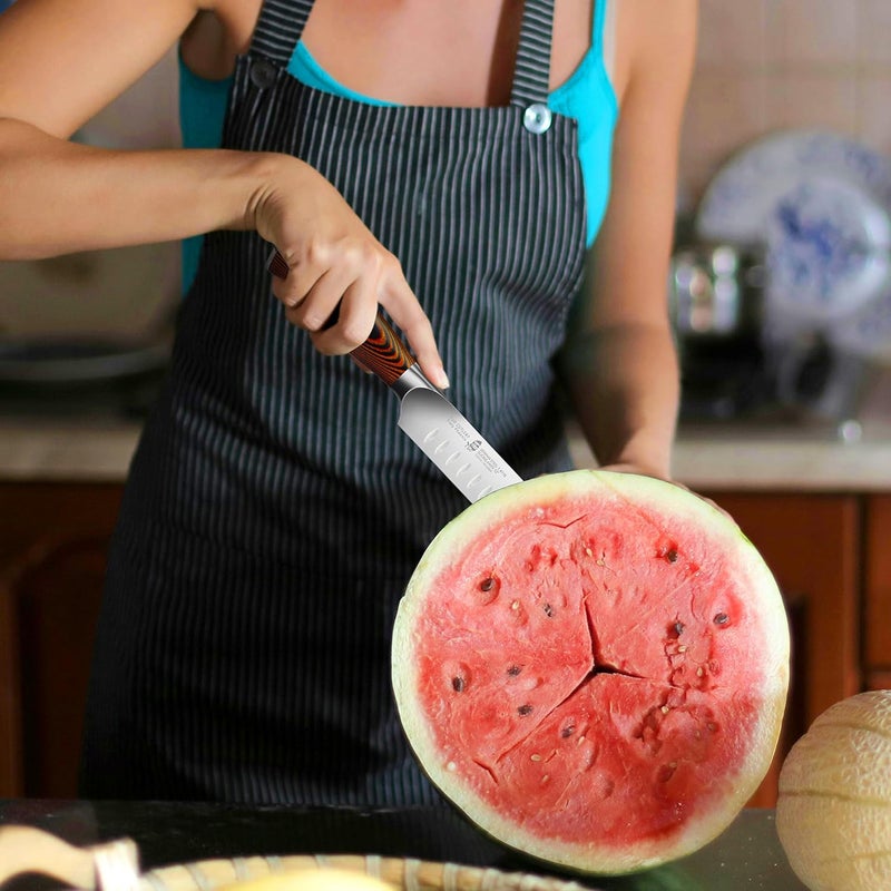 TUO Carving Knife, 12 inch Brisket Knife for Cutting Meat, Slicing Through Roast & Bacon, Sharp German Steel, Ergo Pakkawood Handle, BBQ Gifts for Men - Image 4