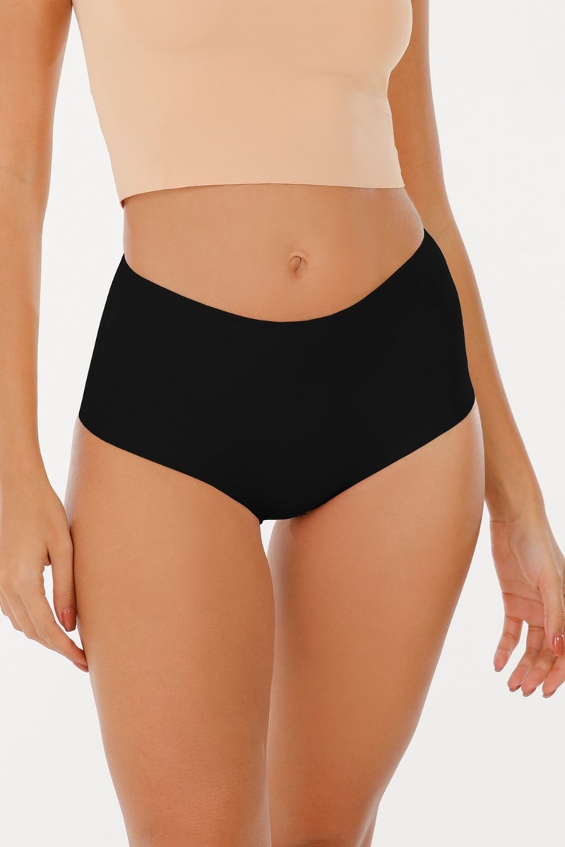 Sensu Women's High Waist Laser Cut Panties 3 Piece KTS2011 Black - KTS2011 - Image 2