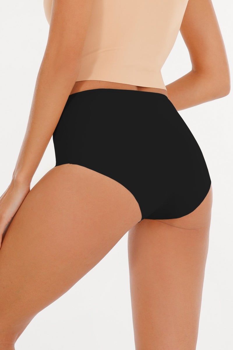 Sensu Women's High Waist Laser Cut Panties 3 Piece KTS2011 Black - KTS2011 - Image 4