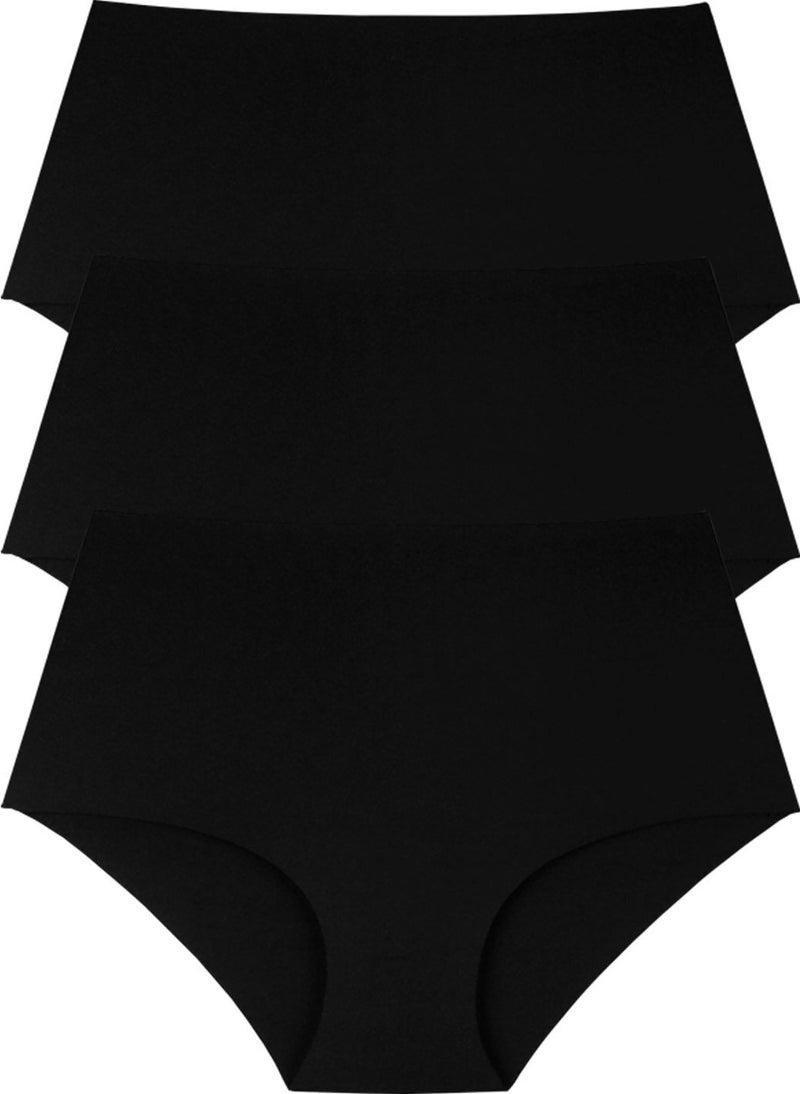 Sensu Women's High Waist Laser Cut Panties 3 Piece KTS2011 Black - KTS2011 - Image 5