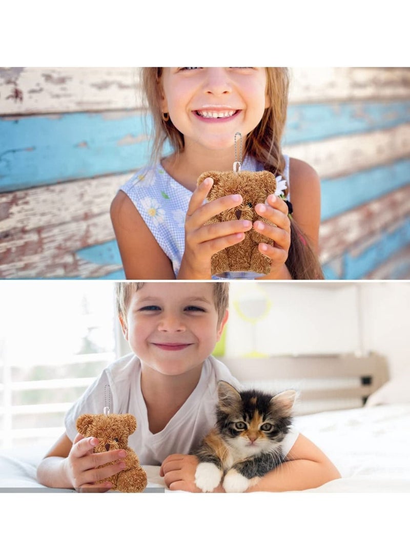 NIBEMINENT SYOSI Mini Teddy Bear, 6Pcs Stuffed Animal Toys, 4in Bears Doll for Boys Girls Birthday Cake Wedding Decorations Present Graduation Party Favors Bag Keychain - Image 5