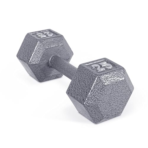 CAP Barbell Cast Iron Hex Dumbbell, Single, 25 lb - Image 1