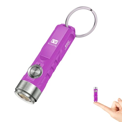 RovyVon Aurora A1 G4 EDC Keychain Flashlight USB C Rechargeable, 650lumens Bright Mini Flashlights, Multi Functional Small Pocket Light, a Great Purple Gear or Gift for Men Women - Image 1