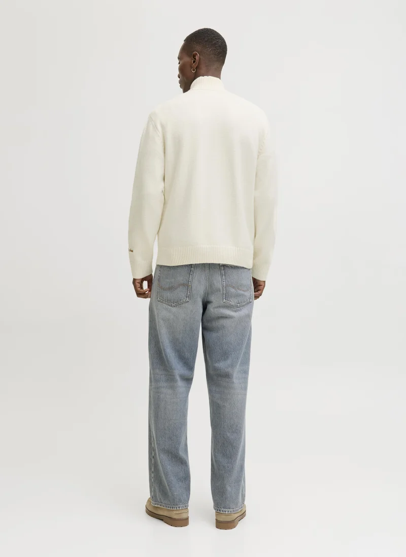 جاك اند جونز Knitted Half Zip Up Sweater
