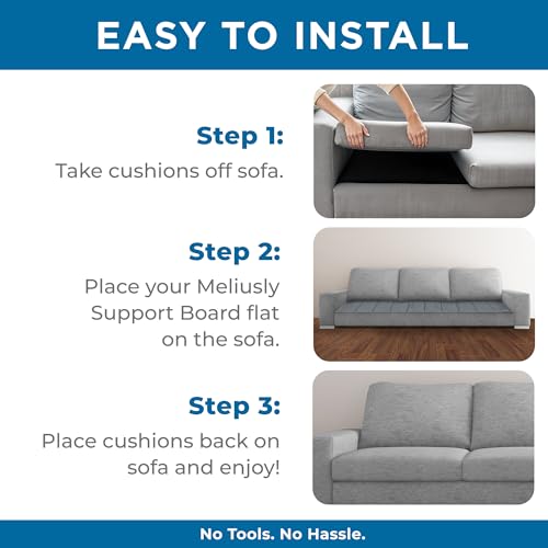 Meliusly Heavy Duty Couch Cushion Support for Sagging Cushions (24x72) Reinforced Wood Sofa Cushion Support Board for Sagging Seat, Deep Couch Supporter for Under The Cushions, Loveseat Saver - Image 5