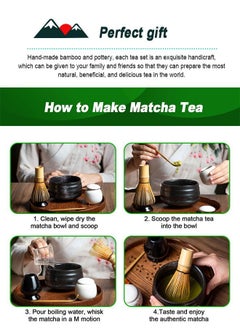 Japanese Matcha Set with Whisk and Bowl 4 Pack Tea Ceremony Accessory Kit Whisk Black Ceramic Holder and Traditional Scoop Perfect to Prepare a Cup of Matcha - pzsku/ZF702164C511AE3B5F64CZ/45/_/1692070401/aadd570b-80dc-43c5-9bf2-2c4f14721db8