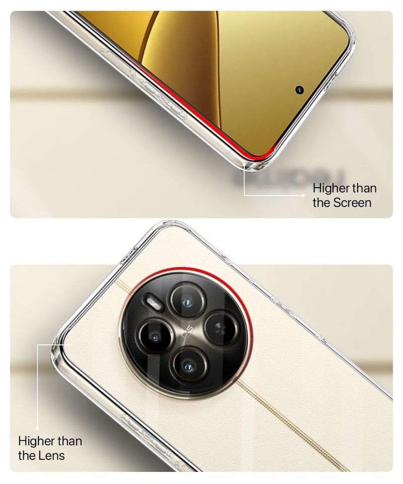 Nishtech غطاء خلفي شفاف هجين ناعم رفيع مضاد للغبار لجهاز Realme P1 Pro 5G مع حماية الكاميرا - Image 3