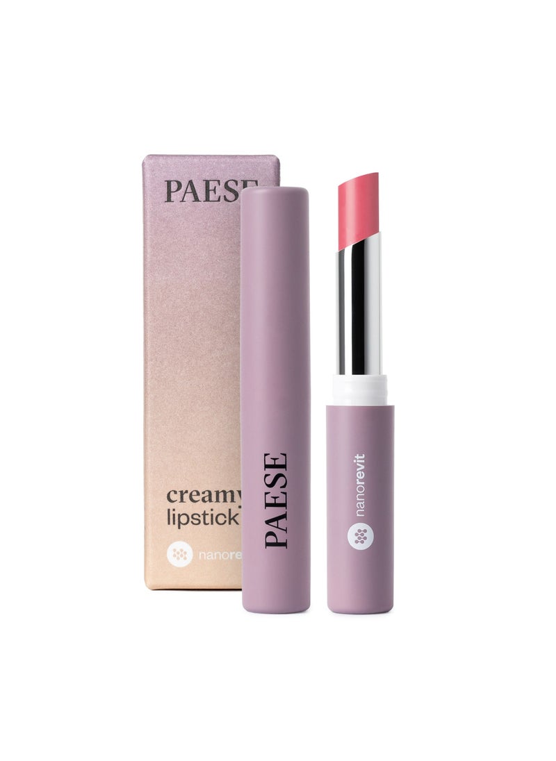 Paese Nanorevit Creamy Lipstick moisturize  smooth and soften with semi matte finish   12 Peony Pink  - Image 1