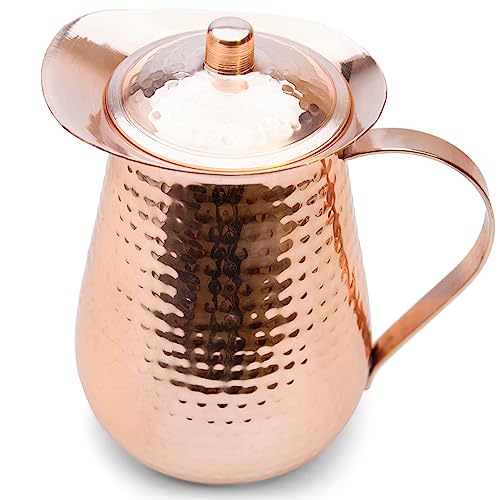 Kitchen Science Large Pure Copper Pitcher (70 oz. /2000 ml) with 2 Tumblers for Drinking Water | Vase | Water Jug Set - Image 3