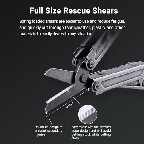 NEXTORCH PIONEER 14-IN-1 Multi-tools Heavy Duty Multi tool Set with Scissor Needle Nose Pliers Trauma Shears Pocket Clip Multi-tool for Emergency First Responders - Image 4