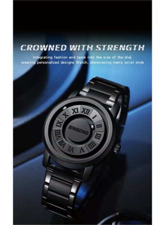 BINBOND Futuristic Men's Magnetic Suspension Waterproof Watch, Innovative Design with Magnetic Dial, and Quartz Movement - Image 3